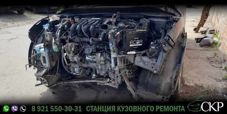 Восстановление передней части кузова Хонда Везел (Honda Vezel) в СПб в автосервисе СКР.